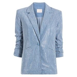 Cinq à Sept Light Blue Kylie Sequin Blazer